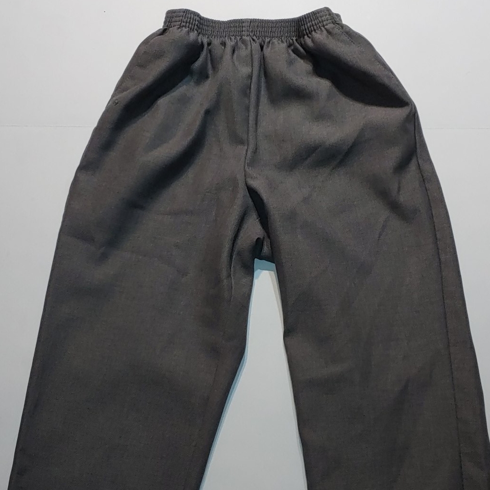 Alfred Dunner Gray Elastic Waist Petite Pants